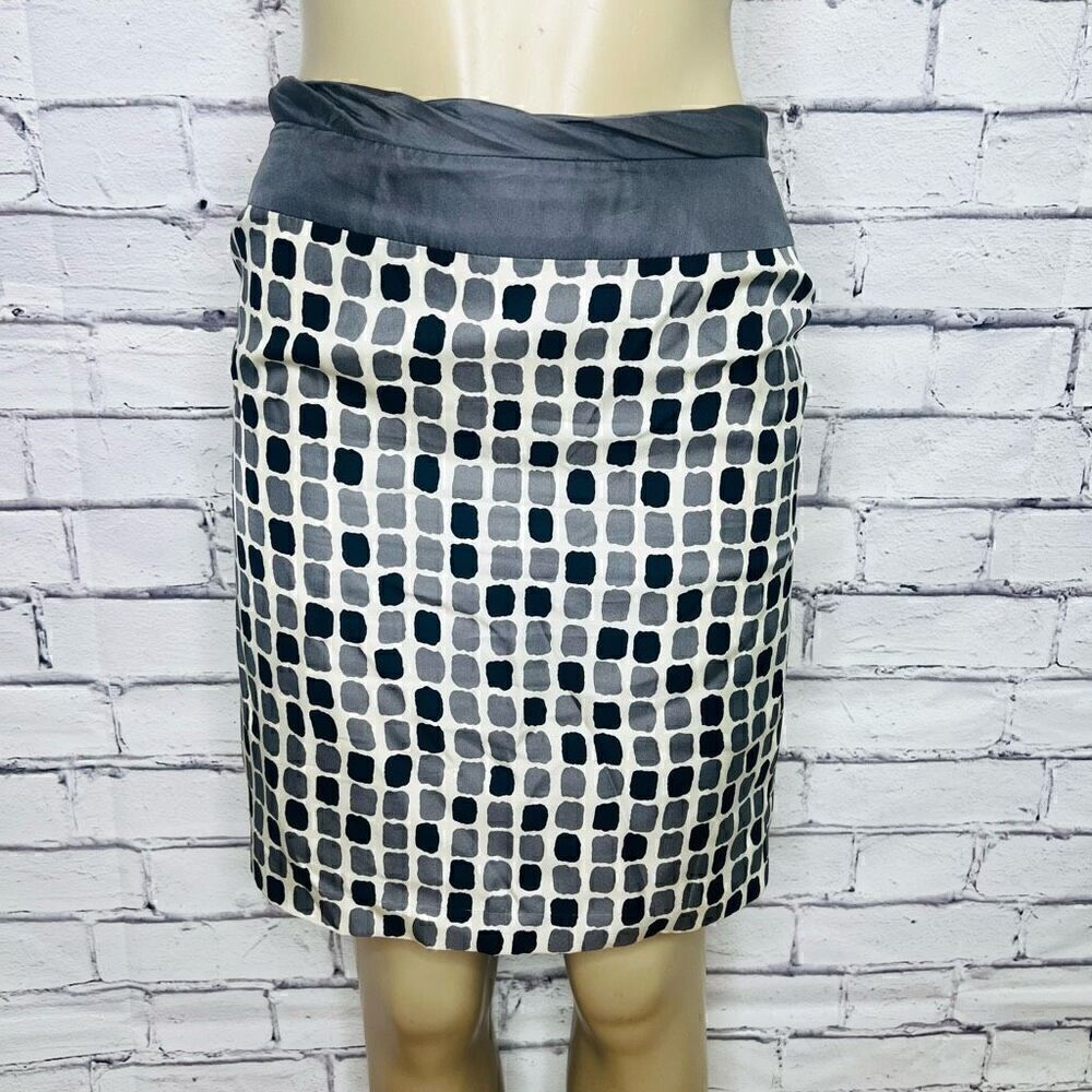 Yoana Baraschi Womens Multicolor Colorblock Lined Above Knee Pencil Skirt Size 4